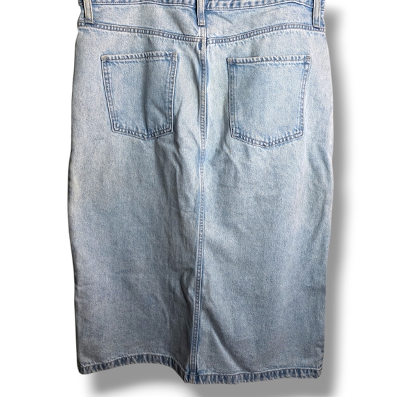 Mango Women's Light Blue Denim Jean Midi Skirt - Picture 2 of 5